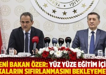 Yeni bakan Özer: Yüz yüze eğitim için vakaların sıfırlanmasını bekleyemeyiz