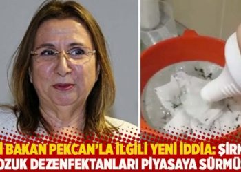 Eski bakan Pekcan’la ilgili yeni iddia: Şirketi bozuk dezenfektanları piyasaya sürmüş