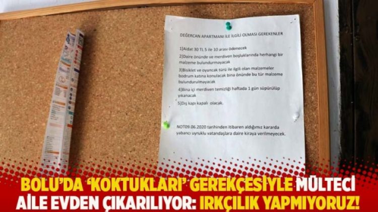 Bolu’da ‘koktukları’ gerekçesiyle mülteci aile evden çıkarılıyor: Irkçılık yapmıyoruz!