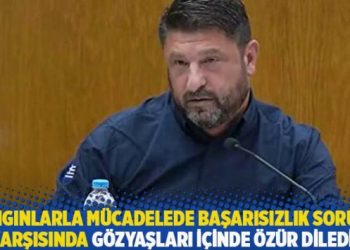 Yangınlarla mücadelede başarısızlık sorusu karşısında gözyaşları içinde özür diledi