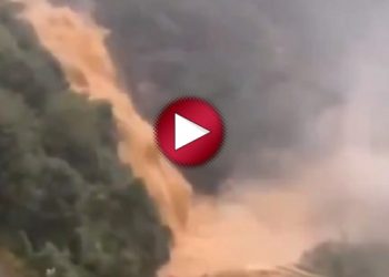 Rize’de korkutan görüntü: Ağaran Şelalesi taştı