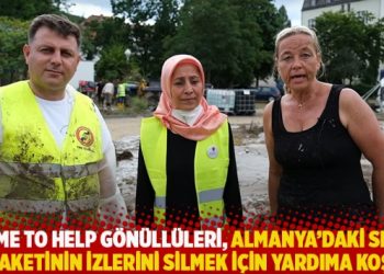 Time to Help gönüllüleri, Almanya’daki sel felaketinin izlerini silmek için yardıma koştu