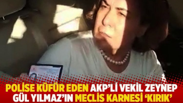 Polise küfür eden AKP’li vekil Zeynep Gül Yılmaz’ın Meclis karnesi ‘kırık’