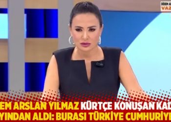 Didem Arslan Yılmaz Kürtçe konuşan kadını yayından aldı: Burası Türkiye Cumhuriyeti