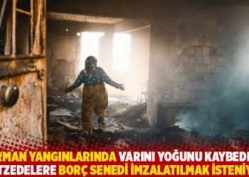 Orman yangınlarında varını yoğunu kaybeden afetzedelere borç senedi imzalatılmak isteniyor!