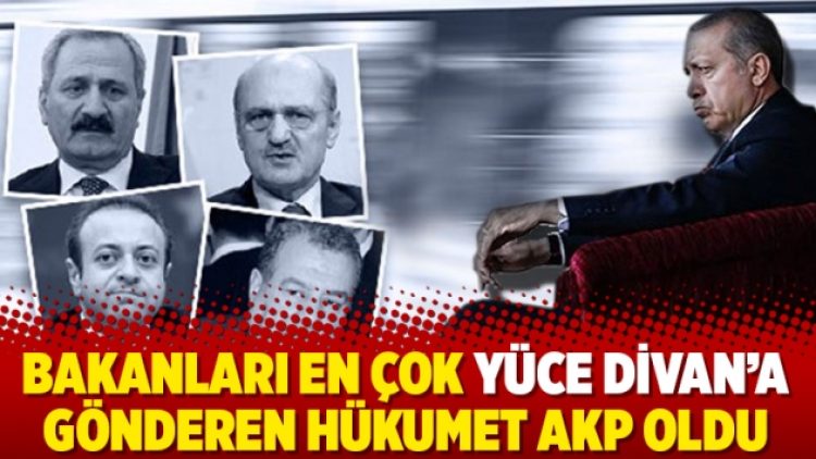 Bakanları en çok Yüce Divan’a gönderen hükumet AKP oldu