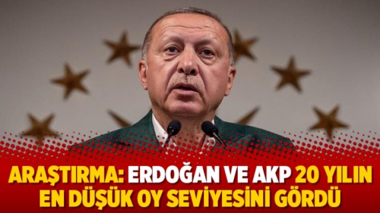 Araştırma: Erdoğan ve AKP 20 yılın en düşük oy seviyesini gördü
