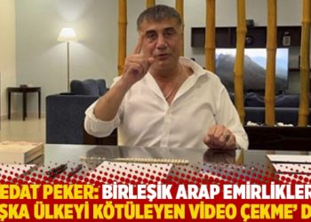 Sedat Peker: BAE, ‘Başka ülkeyi kötüleyen video çekme’ dedi