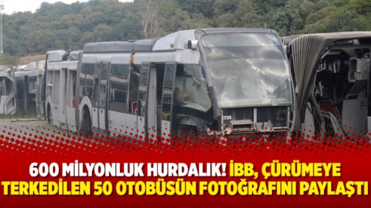 600 milyonluk hurdalık! İBB, çürümeye terkedilen 50 otobüsün fotoğrafını paylaştı