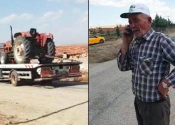 Tarlada çalışırken traktörü haczedilen çiftçi: ‘Bir donumuz kaldı bacağımızda satılmadık’
