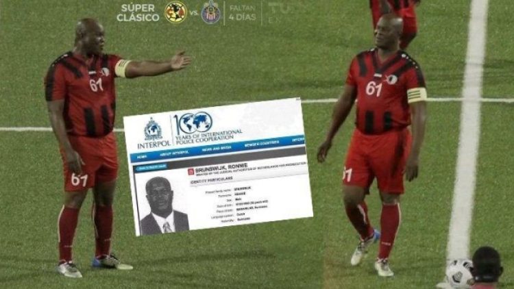 Interpol tarafından aranan Ronnie Brunswijk maça çıktı
