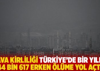 Hava kirliliği Türkiye’de bir yılda 44 bin 617 erken ölüme yol açtı