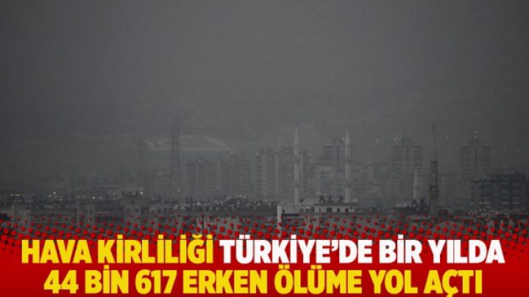 Hava kirliliği Türkiye’de bir yılda 44 bin 617 erken ölüme yol açtı