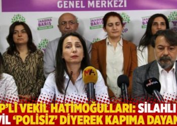 HDP’li vekil Hatimoğulları: Silahlı iki sivil ‘polisiz’ diyerek kapıma dayandı
