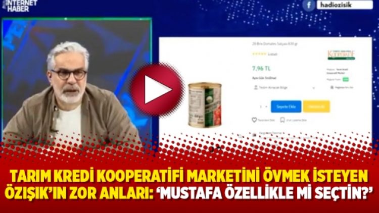 Tarım Kredi Kooperatifi marketini övmek isteyen Özışık’ın zor anları: ‘Mustafa özellikle mi seçtin?’