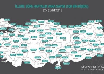 İllere göre haftalık vaka haritası açıklandı