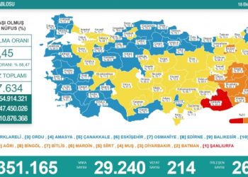 17 Ekim tablosu: 29 bin 240 yeni vaka, 214 can kaybı