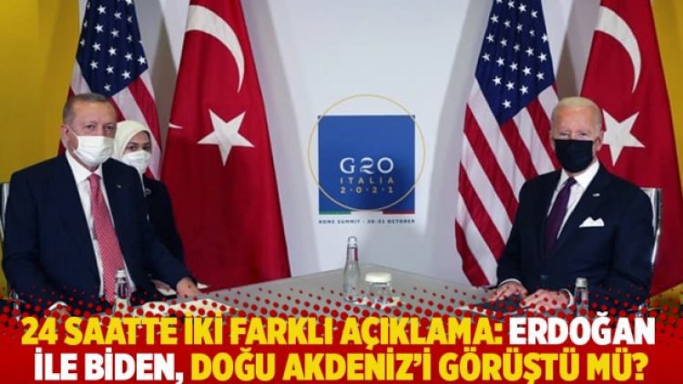 24 saatte iki farklı açıklama: Erdoğan ile Biden, Doğu Akdeniz’i görüştü mü?