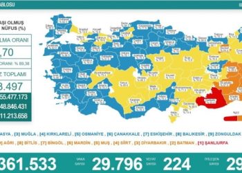 Son 24 saat: 29 bin 796 yeni vaka, 224 can kaybı