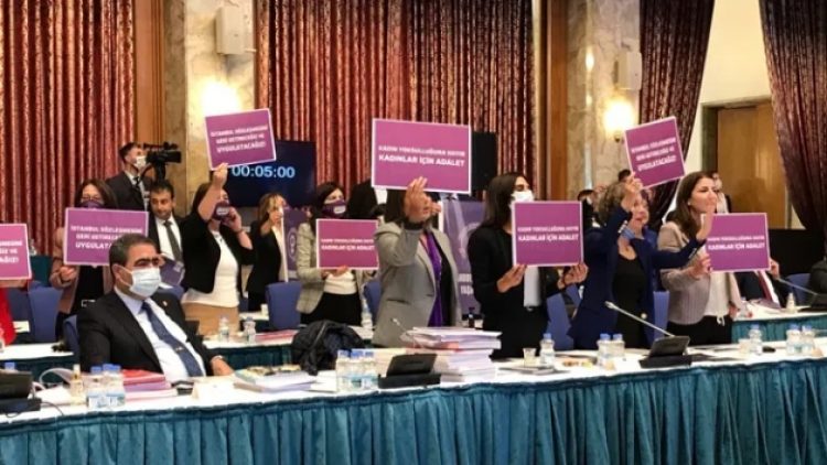 HDP’den bütçe görüşmelerinde ‘İstanbul Sözleşmesi’ eylemi