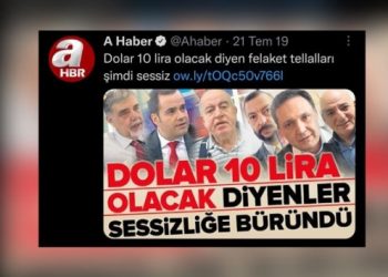 Dolar 10 TL’ye yükseldi, yandaş A Haber alay konusu oldu