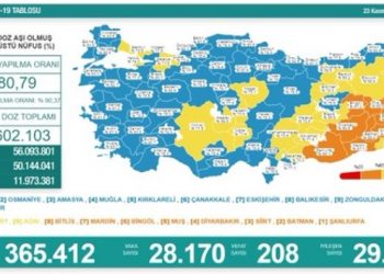 Son 24 saat: 28 bin 170 yeni vaka, 208 can kaybı