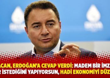 Babacan, Erdoğan’a cevap verdi: Madem bir imzayla her istediğini yapıyorsun, hadi ekonomiyi düzelt