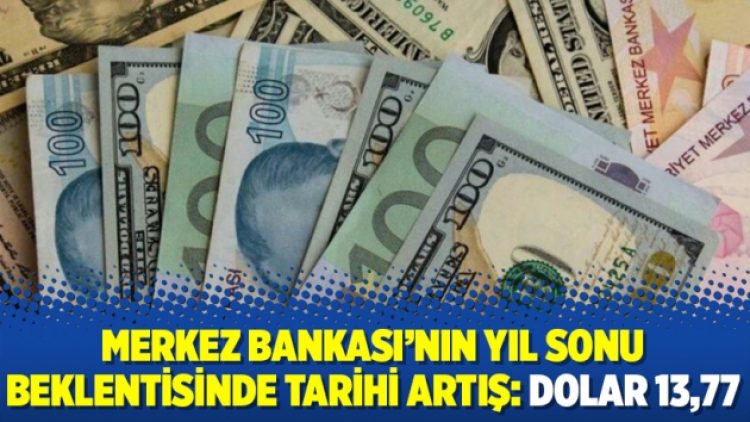 Merkez Bankası’nın yıl sonu beklentisinde tarihi artış: Dolar 13,77