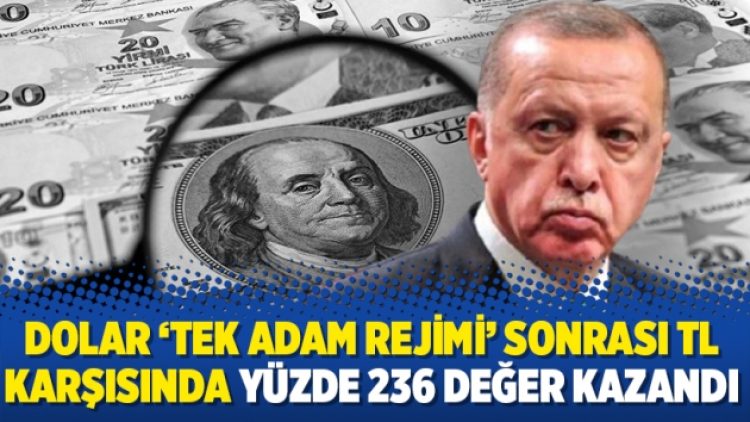 Dolar ‘tek adam rejimi’ sonrası TL karşısında yüzde 236 değer kazandı