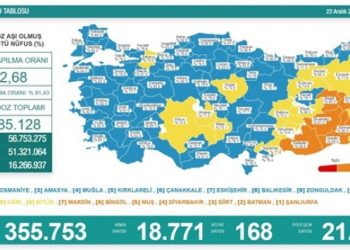 Son 24 saat: 18 bin 771 yeni vaka, 168 vefat