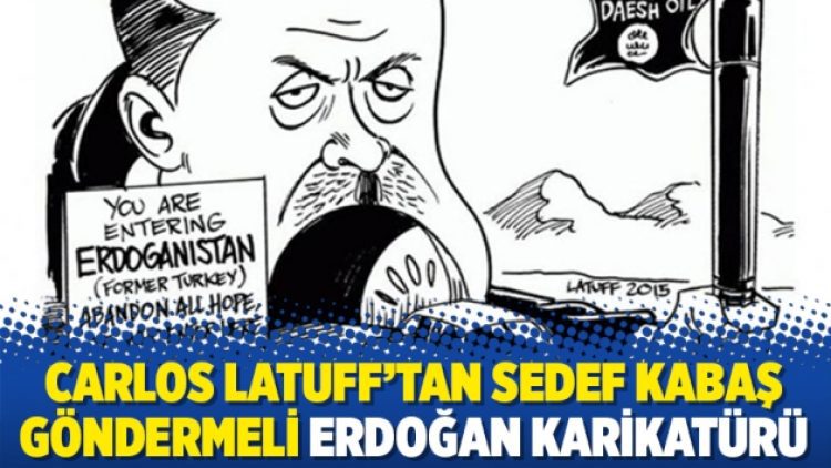 Carlos Latuff’tan Sedef Kabaş göndermeli Erdoğan karikatürü