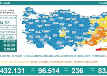 Son 24 saat: 96 bin 514 yeni vaka, 236 can kaybı