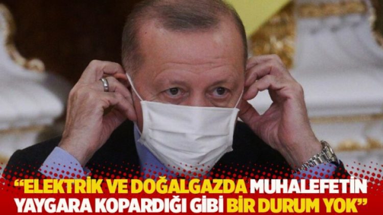 Erdoğan: Elektrik ve doğalgazda muhalefetin yaygara kopardığı gibi bir durum yok