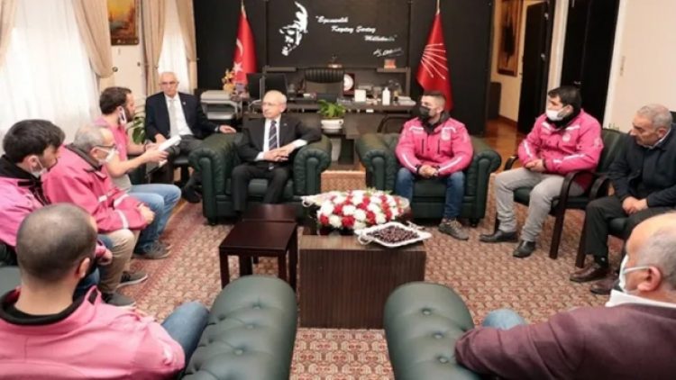Yemeksepeti işçileri Kılıçdaroğlu’yla görüştü