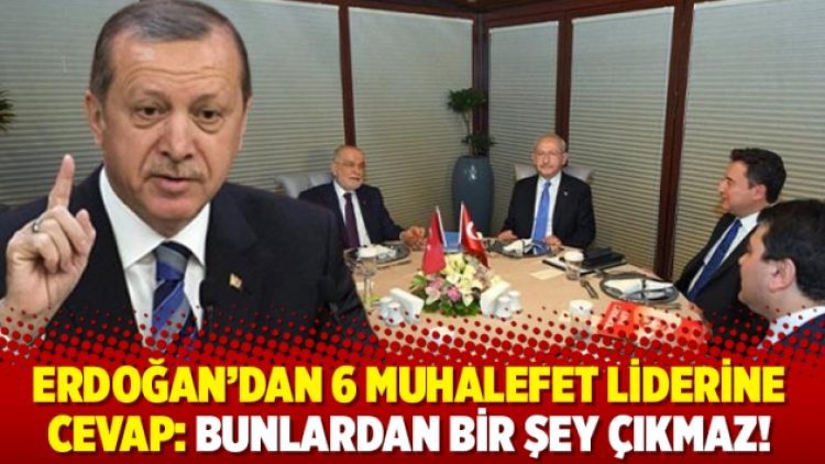 Erdoğan’dan 6 muhalefet liderine cevap: Bunlardan bir şey çıkmaz!