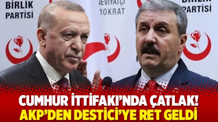 Cumhur İttifakı’nda çatlak! AKP’den Mustafa Destici’ye ret geldi