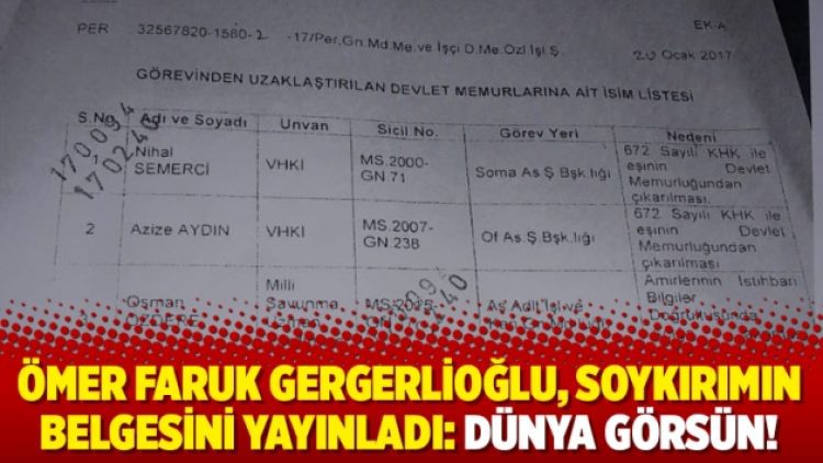 Ömer Faruk Gergerlioğlu, soykırımın belgesini yayınladı: Dünya görsün!