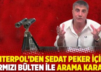 Interpol’den Sedat Peker için kırmızı bülten ile arama kararı