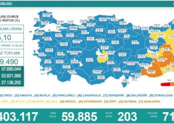 Son 24 saat: 59 bin 885 yeni vaka, 203 can kaybı