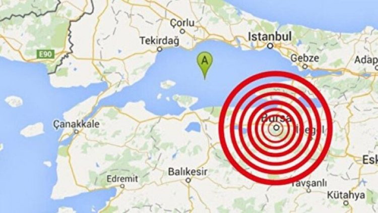 Bursa’da 4.3 büyüklüğünde deprem