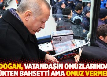 Erdoğan, vatandaşın omuzlarındaki yükten bahsetti ama omuz vermedi