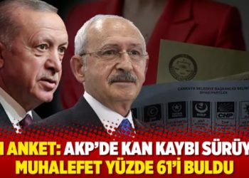 Son anket: AKP’de kan kaybı sürüyor, muhalefet yüzde 61’i buldu