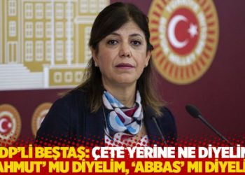 HDP’li Beştaş: Çete yerine ne diyelim; ‘Mahmut’ mu diyelim, ‘Abbas’ mı diyelim?