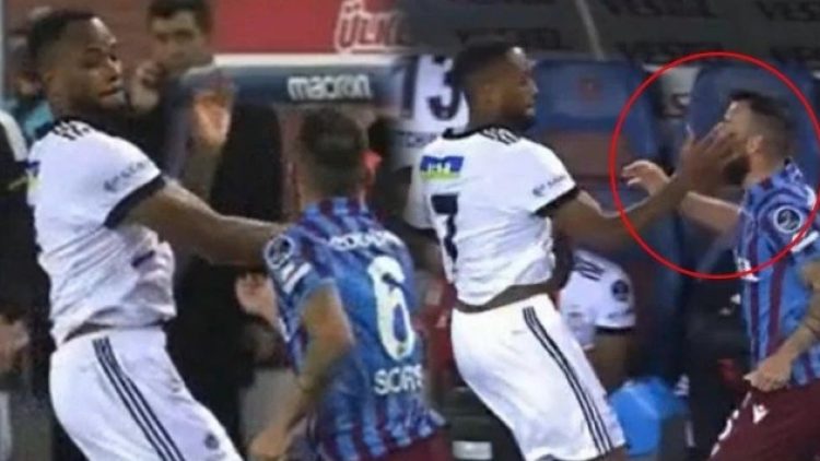 Trabzonspor-Beşiktaş maçında ortalık karıştı! Tokat ve kırmızı kart…