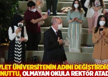 Devlet üniversitenin adını değiştirdiğini unuttu, olmayan okula rektör atadı