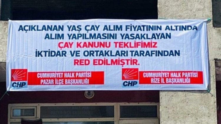 CHP’nin ‘çay kanunu’ afişleri de toplatıldı
