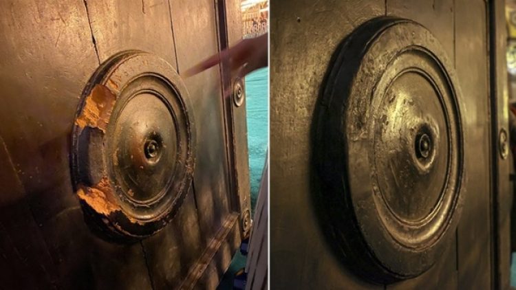 Ayasofya’nın tahrip edilen İmparator Kapısı’na tamirat