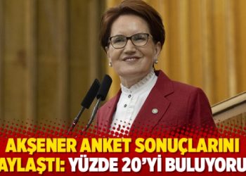 Akşener anket sonuçlarını paylaştı: Yüzde 20’yi buluyoruz