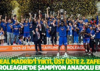 Real Madrid’i yıktı, üst üste 2. zafer… Euroleague’de şampiyon Anadolu Efes!