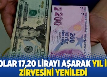 Dolar 17,20 lirayı aşarak yıl içi zirvesini yeniledi